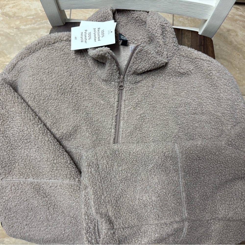 H&M Teddy Fleece Taupe Jacket
